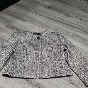 Anne Klein Blk/Wht Tweed Blazer